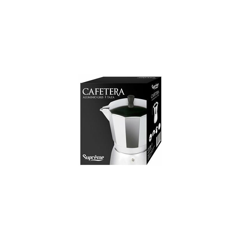 Caffettiera Supreme in alluminio grigio 12 tazze