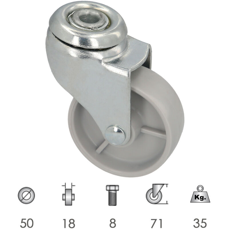 Boa Con Foro Passante Per Barca - Diametro 170 Mm, Foro 20 Mm, Colore Bianco