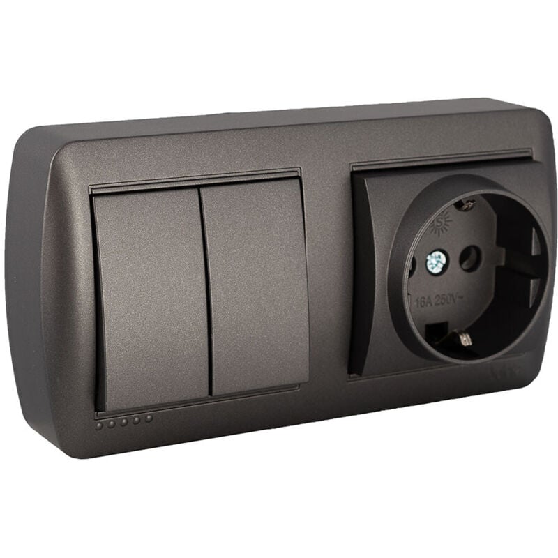 Il Do Sta Accendendo Un Interruttore Della Luce Metallico Grigio O Nero Image81456424 - Foto 12