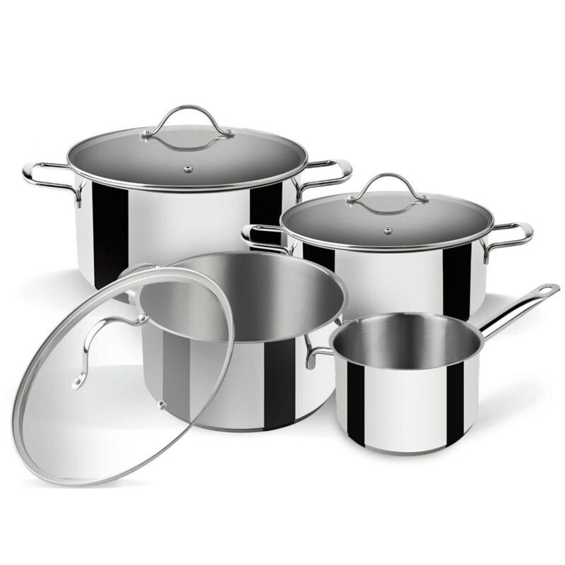 Merten & Storck Tri-Ply Set di pentole e padelle in acciaio inox a