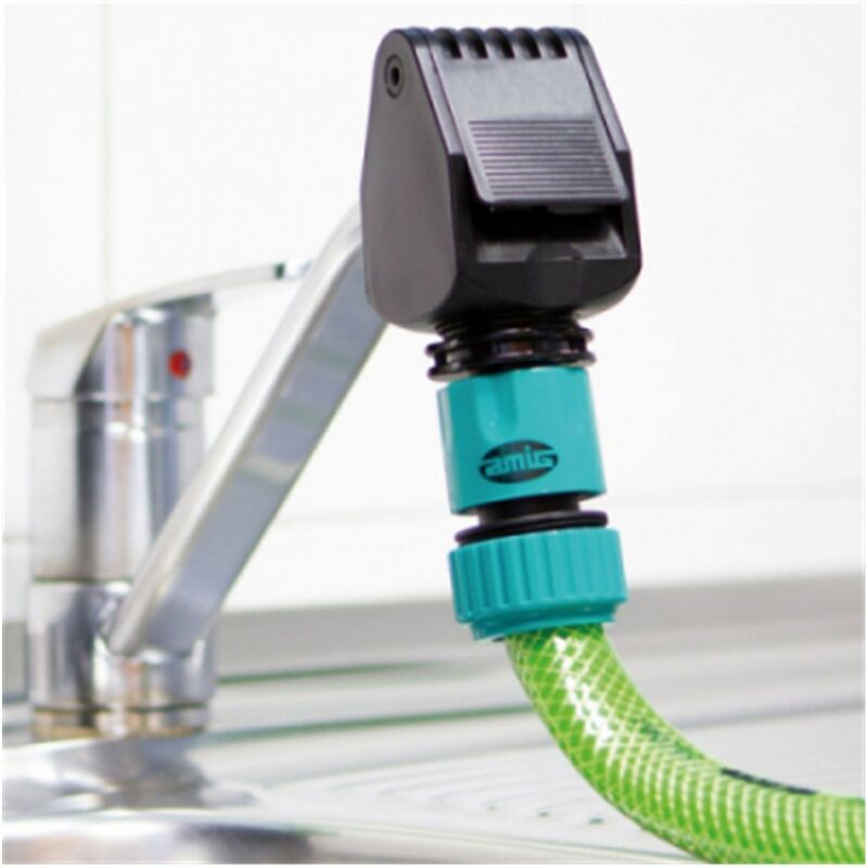 Amig - Adattatore rubinetto - Adattatore con tubo flessibile - Resistente alla corrosione e facile collegamento - 1 - Ottone - Opaco