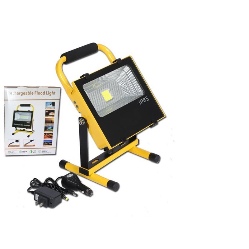 Faretto LED Da Cantiere Luceco 30W - Ricaricabile, 2500 Lumen, IP54, Con Batteria Al Litio E Supporto Regolabile