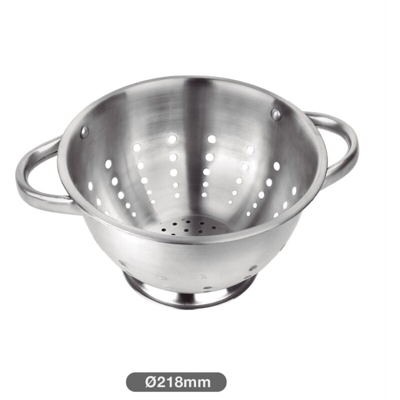 Colino con manico piatto in legno, diametro: 27 cm