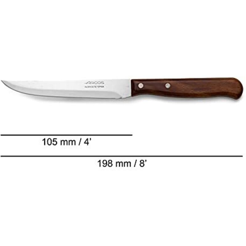 Coltello da forno Arcos Latina 101500 in acciaio inox Nitrum e mango legno compresso con lama 17 cm in scatola