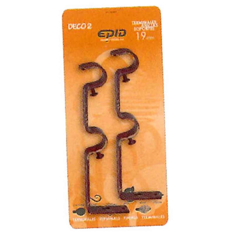 TEJATAN Staffe Per Asta Tenda - Set Da 8, Nero, Supporto A Parete Per Aste Ø 0,7-2,5 Cm