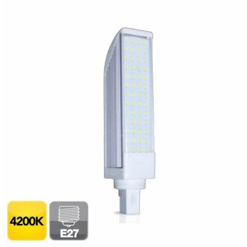 Lampadina LED G24 11W – Equivalente A 99W Alogena – 990 Lumen – Luce Diffusa 360° – 230V – Sostitutiva Per Neon – 3000K/4000K/6000K - 4
