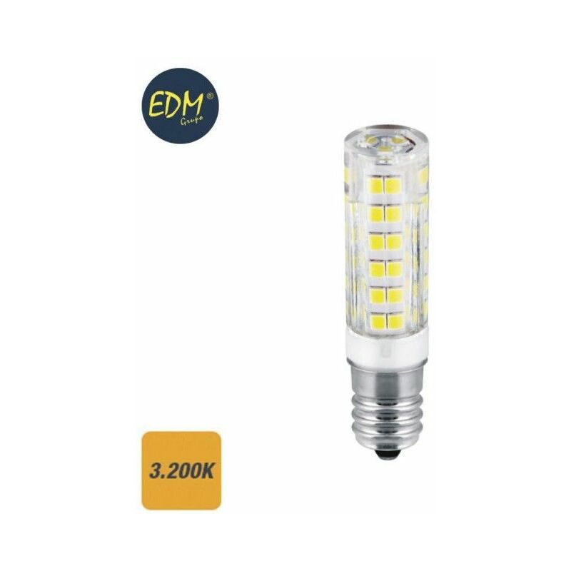 Lampadina a led tubolare 4.5W E14 400lm 3200K EDM 98887