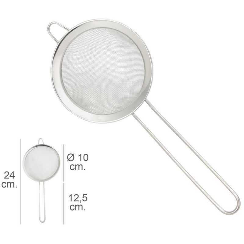 CHEF GOURMET Filtro para Té de Acero Inoxidable – con Mango (6.4 cm