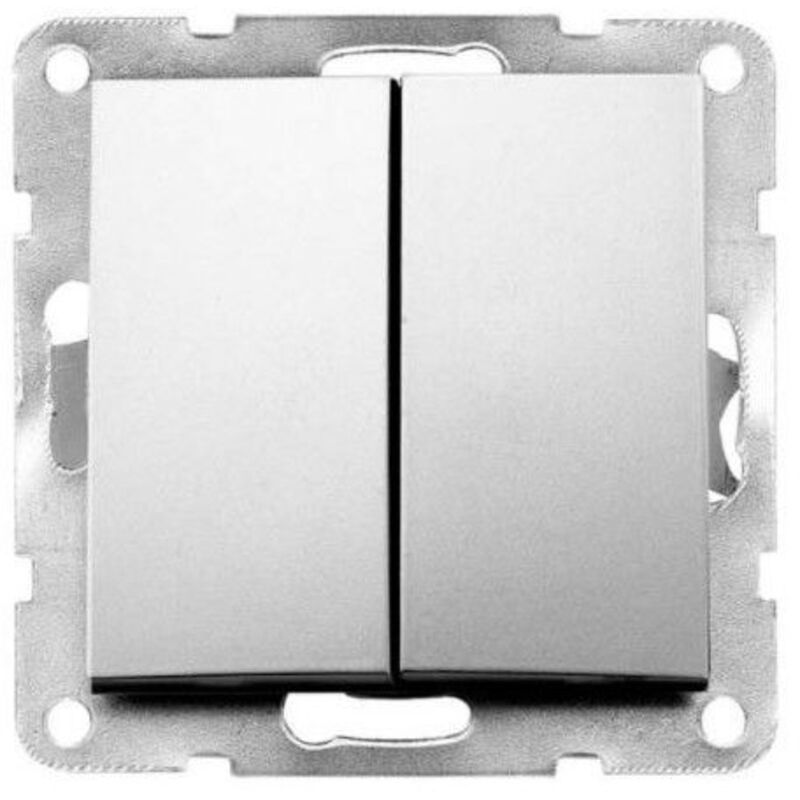 Interruttore A Pulsante Nero Semplice Da Incasso Serie Moderna • Italia - Foto 2