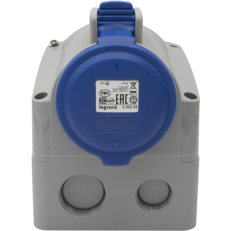 Legrand 555434 Presa Di Corrente Industriale P17 - 32A, 200/250V, 2P+T, IP66/67, Multicolore
