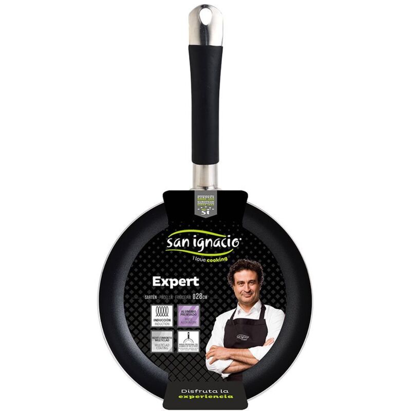 SAN IGNACIO Set Pentole Alluminio Forgiato: Padella 26cm + Bistecchiera 28x28cm + 3 Utensili In Silicone - 4