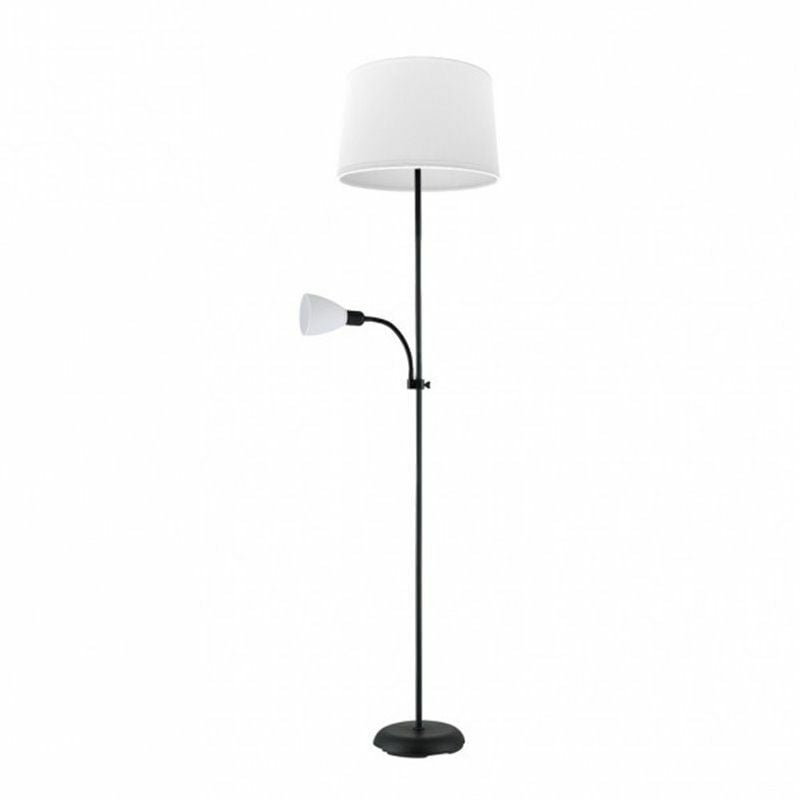 FABRILAMP 175242009 Piedistallo Rilon 1xe27+1xe14 C/lettore nero Schermo  Bianco 175,5x40x40 Cm