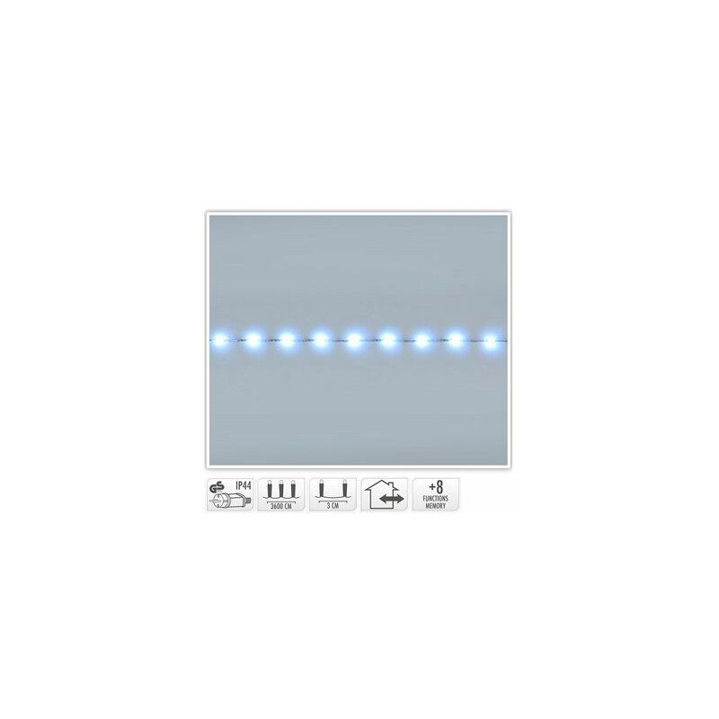 Ghirlanda Filo Morbido 1200 LED Bianco Freddo 8 Funzioni 39m