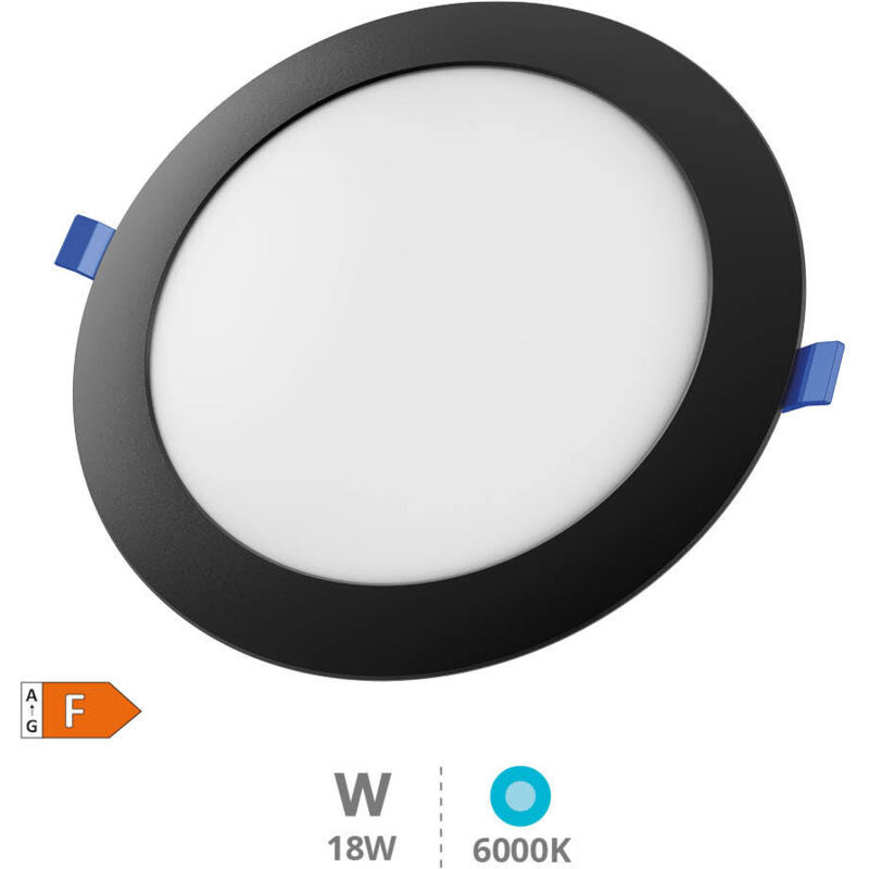 P-75E-T3C - PANNELLO LED SLIM ROTONDO DA INCASSO CON CORNICE IN VETRO 6W 500 LUMEN CCT 3000K - 4000K - 6500K