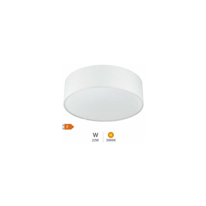 Plafoniera LED in tessuto Kasker 22W 3000K a 6500K dimmerabile Bianco