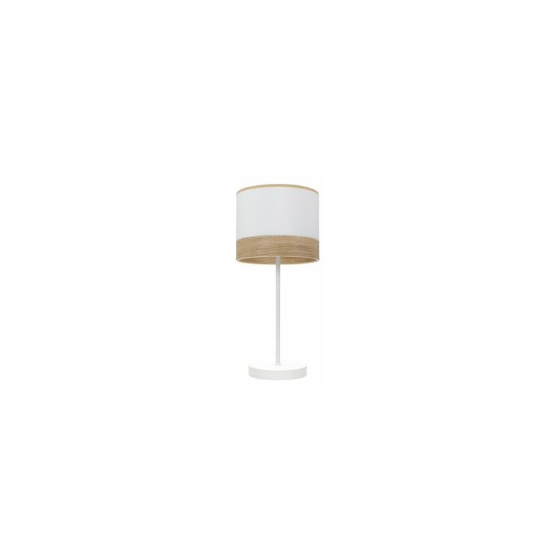 Lampada da tavolo Olga 1xe14 Bianco/bianco-legno chiaro 42x18x18 Cm