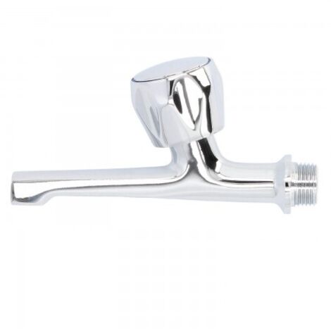 Rubinetto Lavabo 12 cm- 1/2" Ruota in Metallo Cromato (1/2)
