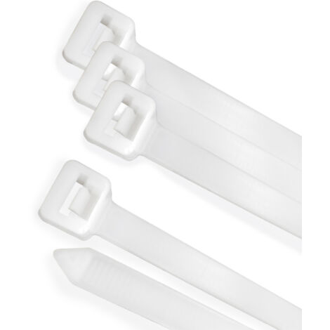 Index Flangia In Nylon PA6.6 2,5x200mm Bianca – Confezione 100 Pezzi Per Fissaggio Tubi E Cavi - 4