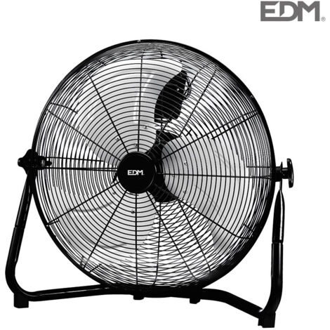 Ventilatore industriale da pavimento Colore Nero potenza 100w pale ø45x54cm EDM (1/3)