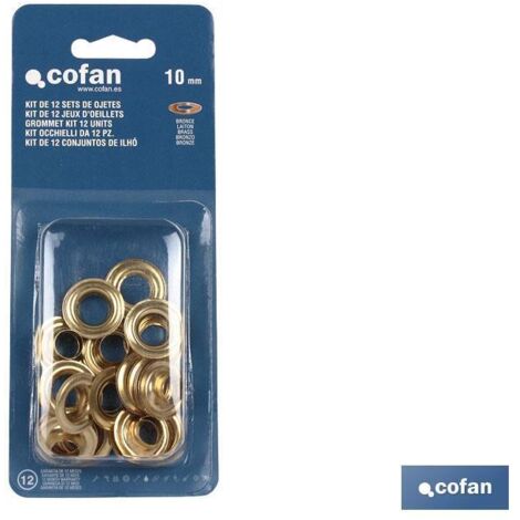 Kit Di 12 Set Di Occhielli Da 10 mm