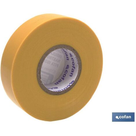 Nastro Isolante 180 Micron Giallo 19mmx20 Metri
