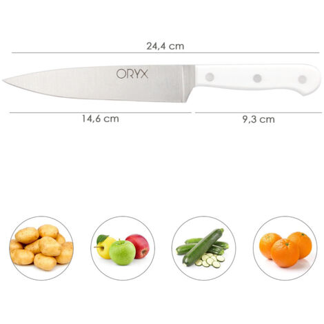 STONELINE Set Tagliere E Coltello Per Verdure – Lama Acciaio Inox 9 Cm, Tagliere 22x36 Cm