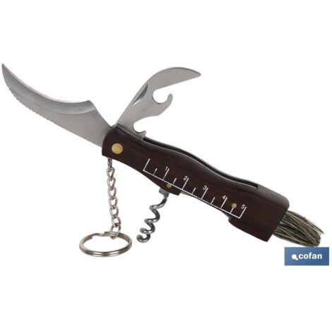 Coltello Raccolta Funghi 9x2cm Con Cavatappi (1/5)