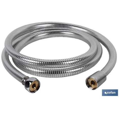 Flessibile doccia in PVC argento/ottone 1,5 m