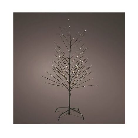 Albero di Natale LED nero con luci bianco caldo 493459