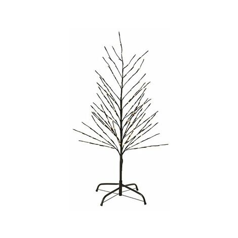 Albero di Natale LED nero con luci bianco caldo 493459