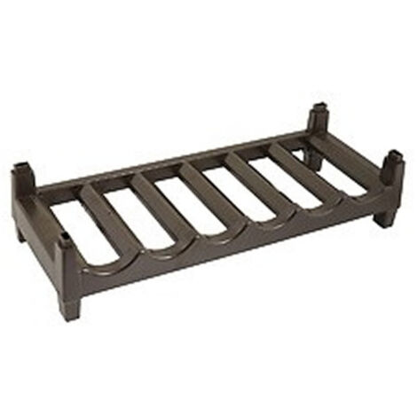 Portabottiglie HWC-B58 legno impilabile 2 ripiani 26x41x24cm ~ 4 pezzi