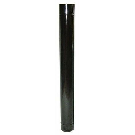 WOLFPACK LINEA PROFESSIONAL - Tube de Black Vitrified Steel Stove Ø 150 mm. Ideale per fornelli de Legno, Camino, Alta resistenza, Colore Nero