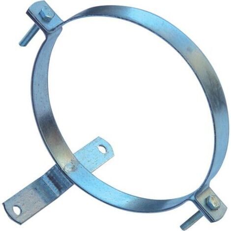 Morsetto Tubo Stufa Zincato Con Supporto 200 mm
