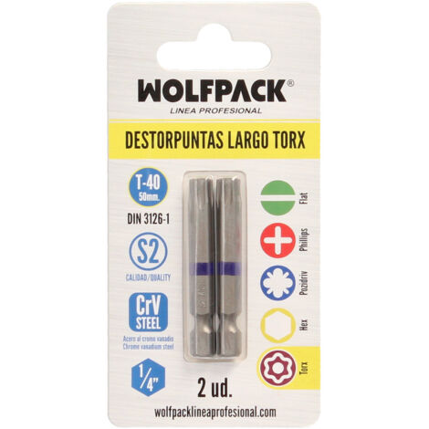 Punte per cacciavite Torx, 6 pezzi, 50 mm, T10-T40, magnetiche, per set Punte per cacciavite Torx, 6 pezzi, 50 mm, T10-T40, magnetiche, per set