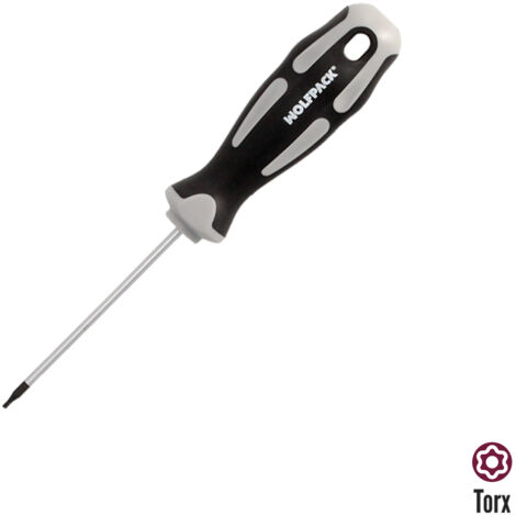 Cacciavite Torx in acciaio S2 Manico in TPR bimateriale. Misura T06 x Ø 3,0 x 75 mm. (1/5)