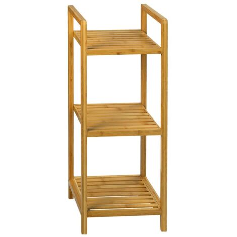Scaffale a 2 ripiani su rotelle - bambù - Tendance