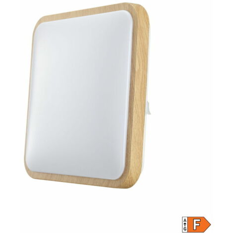 Lampada da superficie quadrata a LED 18w 1820lm 6400k 33x33x7cm effetto legno EDM (1/5)