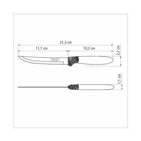 Set di coltelli da grigliata Tramontina Ipanema blu da 3 pezzi, 21,3 cm