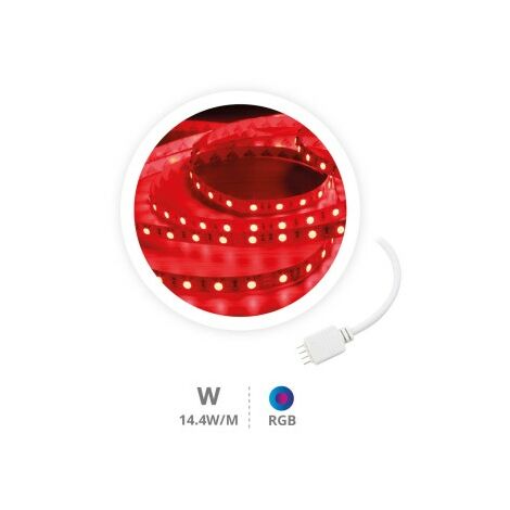 Striscia LED rgb 14.4w/m ip65 impermeabile