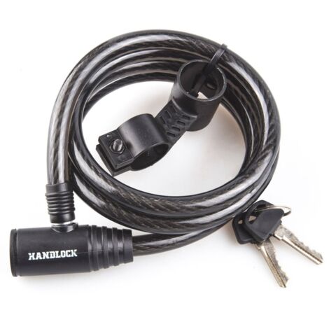 Lucchetto Bici Con Supporto - Ø12mm, Nero, Con 2 Chiavi Di Sicurezza - Antifurto Per Biciclette E Scooter - Foto 3