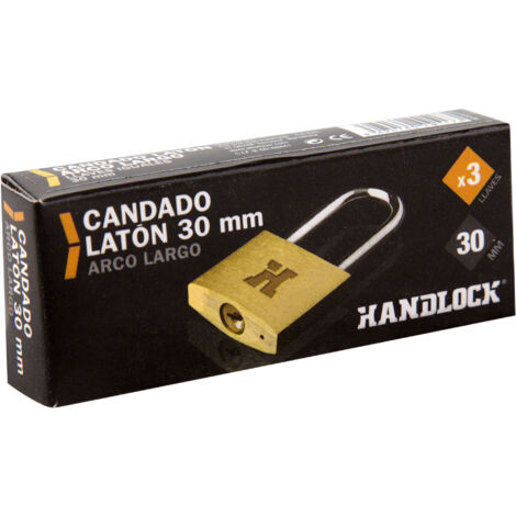 Lucchetto In Ottone Silverline - Arco Lungo 50 Mm, Con 3 Chiavi, Per Cancelli E Capannoni - Foto 9