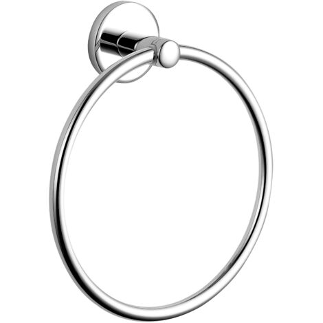 GRIFEMA Porta Salviette Ad Anello In Ottone - Finitura Argento/Cromo, Garanzia 5 Anni, Per Bagno E Cucina - Foto 9
