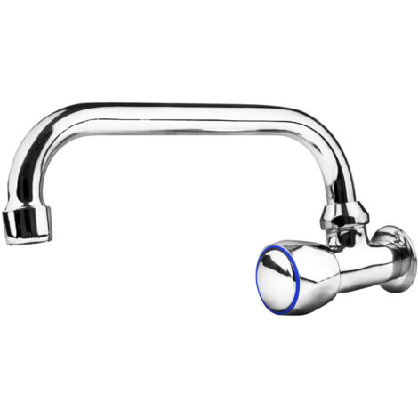 Rubinetto Da Muro Girevole 360° Acciaio Inox 304 - Miscelatore Cucina A Parete, Color Oro, Per Uso Alimentare - Foto 3