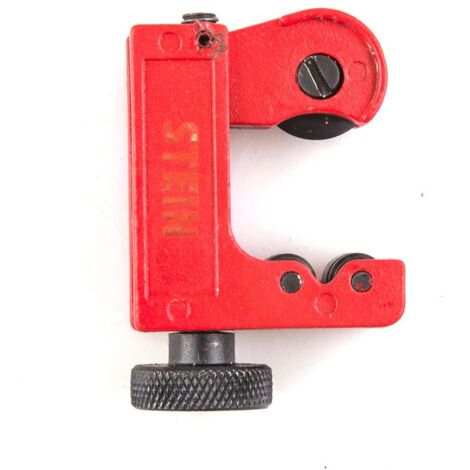 KS Tools Mini Tagliatubi Per Rame E Acciaio, 3-22 Mm, Con Rulli Di Supporto E Manopola Cromata