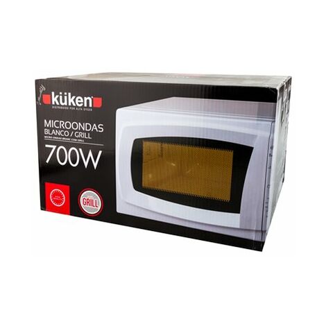 Forno a microonde 700w 20 litri grill bianco küken