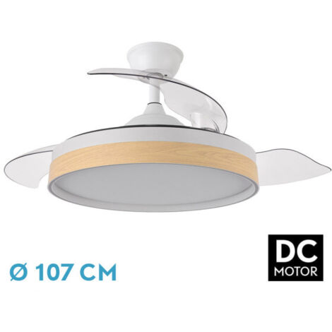 Ventilatore Captus DC 22W Bianco 3 Pale Bianco/Faggio