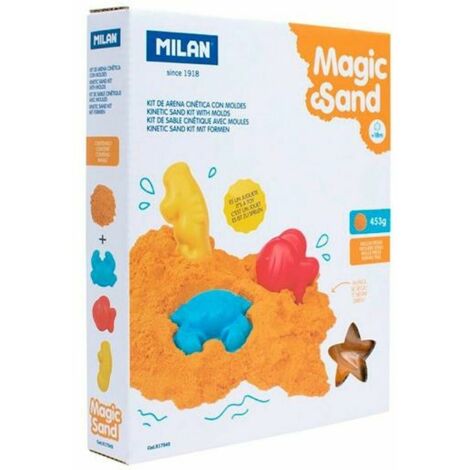 Sandyland - Sabbia Cinetica 0,9 Kg Con 15 Stampini - Set Gioco Bambini - Rosa, Azzurra, Marrone