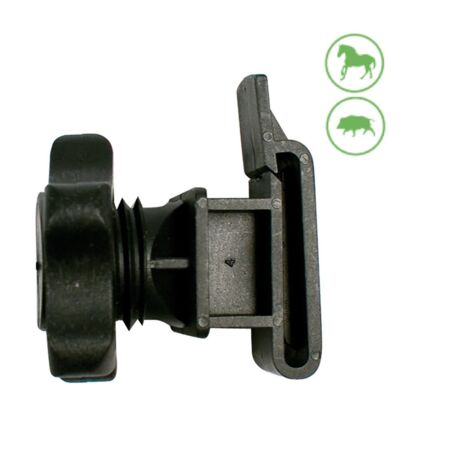Agrarzone 25 Isolatori A Fessura Per Recinzioni – Supporto 5,3 Mm, Policarbonato Nero - 6
