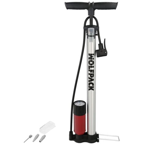 Pompa A Pedale A Doppio Cilindro Con Manometro - Max 7 Bar / 100 Psi - Adattatori Per Valvola Inclusi - Per Auto, Bici, Gommoni E Palloni