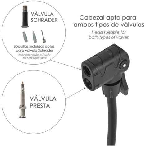 Alphatrail Micropompa Ted - Per Tutte Le Valvole 8,3 Bar / 120 PSI Pressione Massima I Funzione Telescopio I Pompa Ad Aria In Alluminio Fresato CNC I